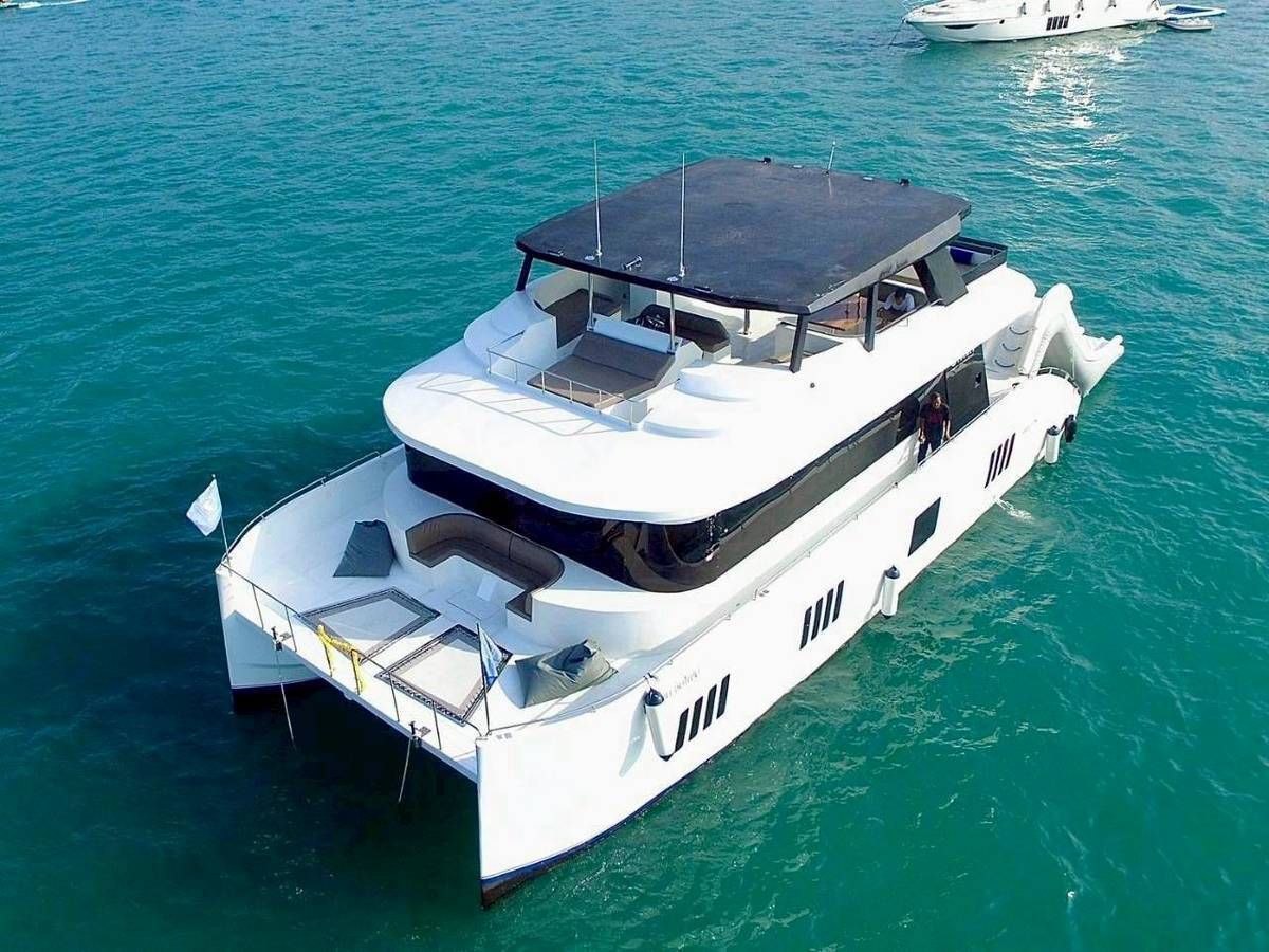 Ocean Symphony 58 ft motor catamaran cruising in Pattaya